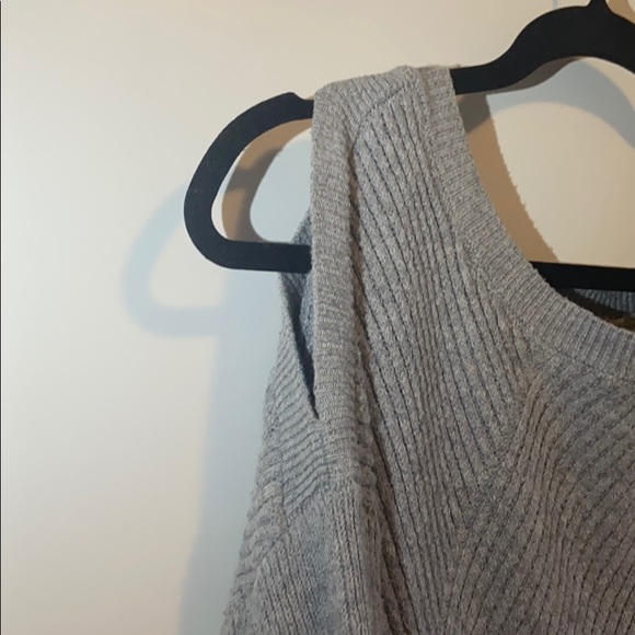 RW CO. Grey Sweater Cold Shoulder Dress - Picture 4 of 6